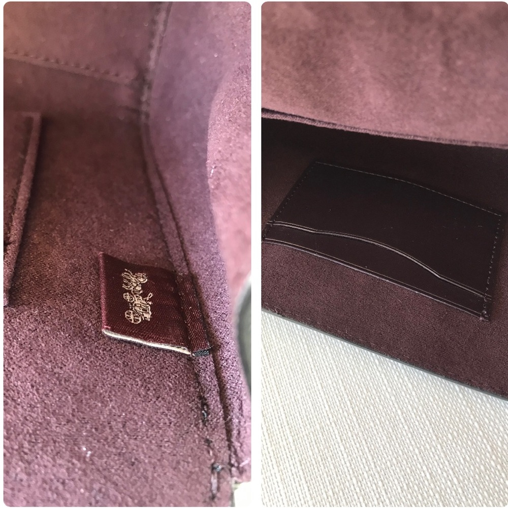 Coach Alexa Turnlock Crossgrain Leather Clutch Chain Crossbody Purse - Picture 10 of 16